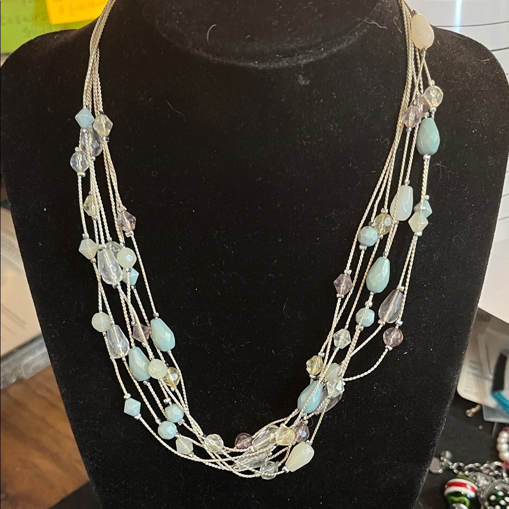 Elegant Multi-Strand Beaded Necklace